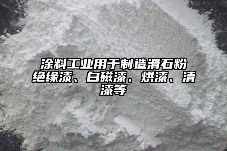 涂料工業(yè)用于制造滑石粉絕緣漆、白磁漆、烘漆、清漆等