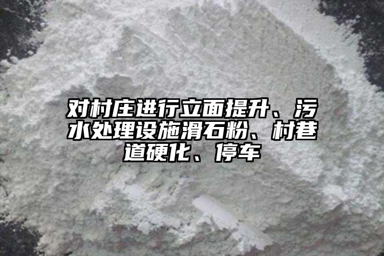 對村莊進行立面提升、污水處理設(shè)施滑石粉、村巷道硬化、停車