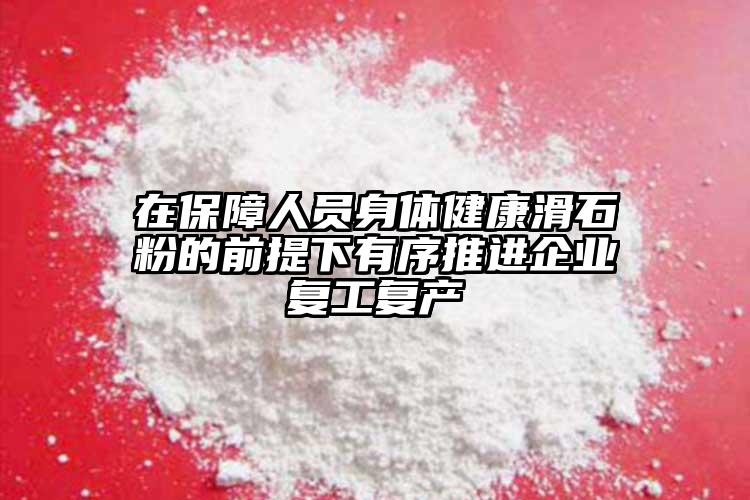 在保障人員身體健康滑石粉的前提下有序推進(jìn)企業(yè)復(fù)工復(fù)產(chǎn)